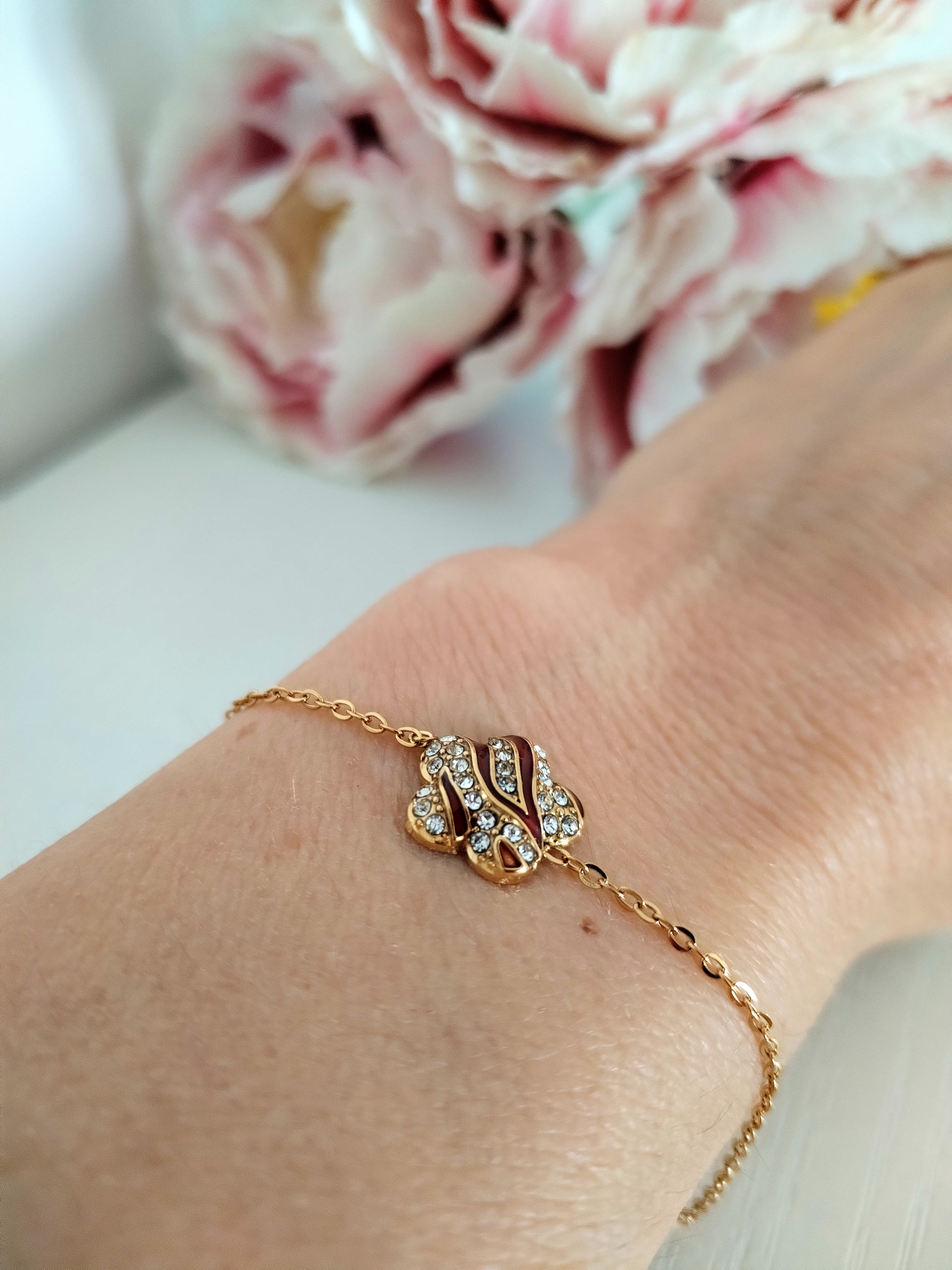 Bracelet FLEUR rouge