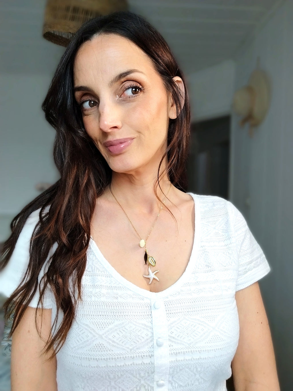 Collier STELLA beige