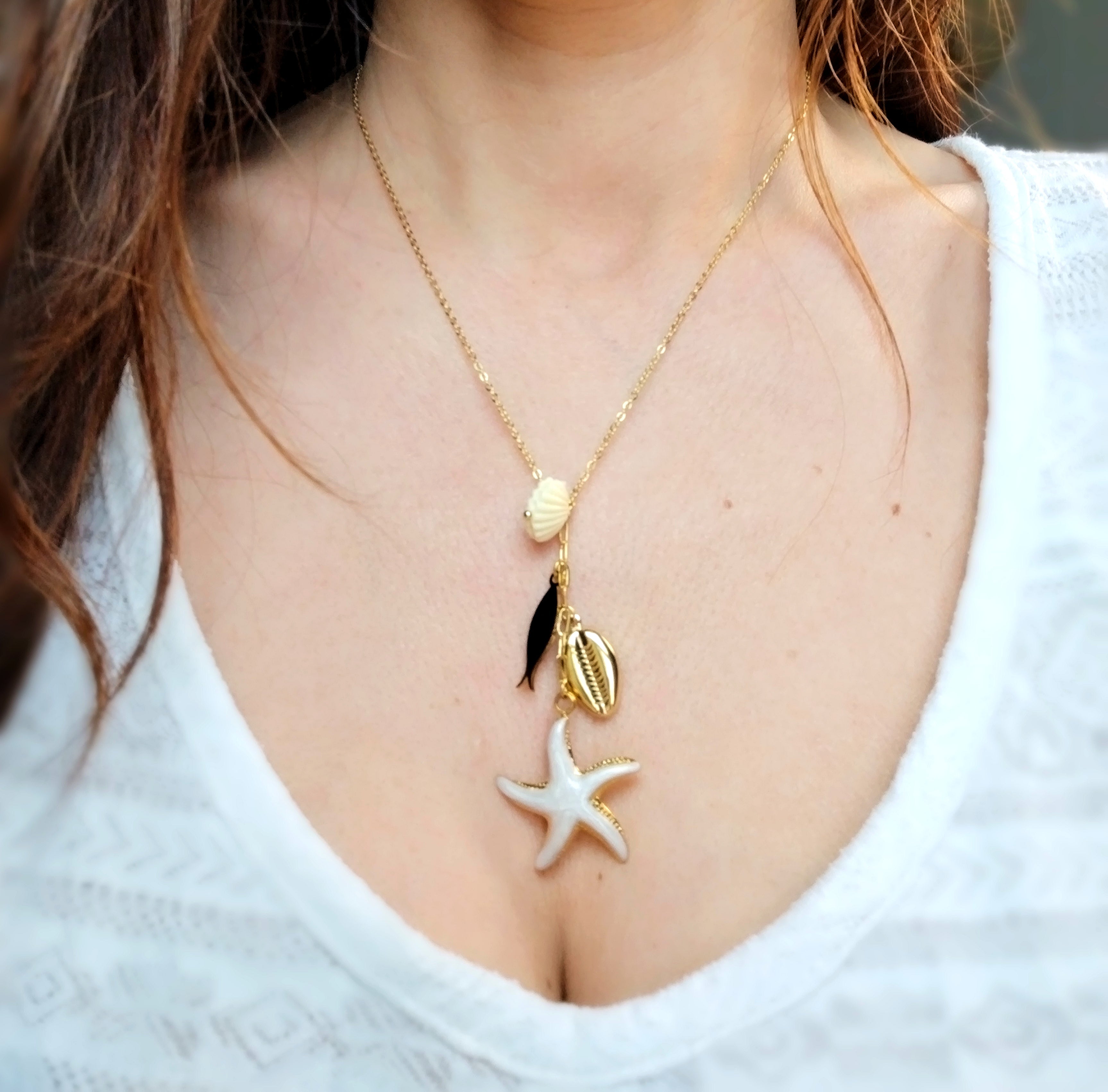 Collier STELLA beige