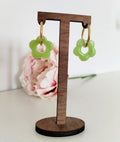 Boucles d'oreilles FLORA vert pomme