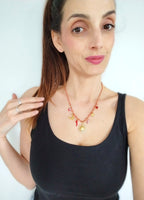 Collier Soleil rouge