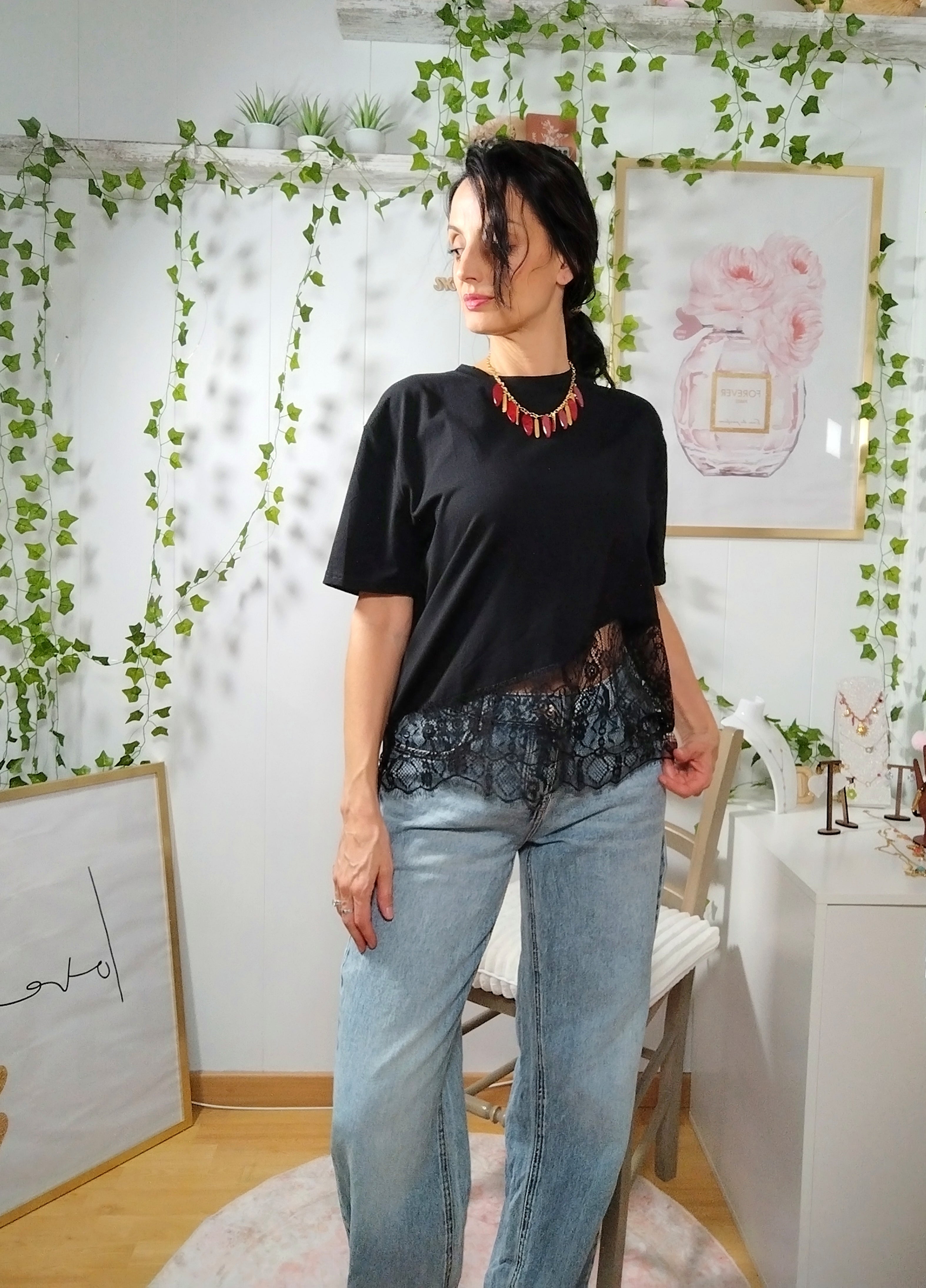 T-shirt dentelle