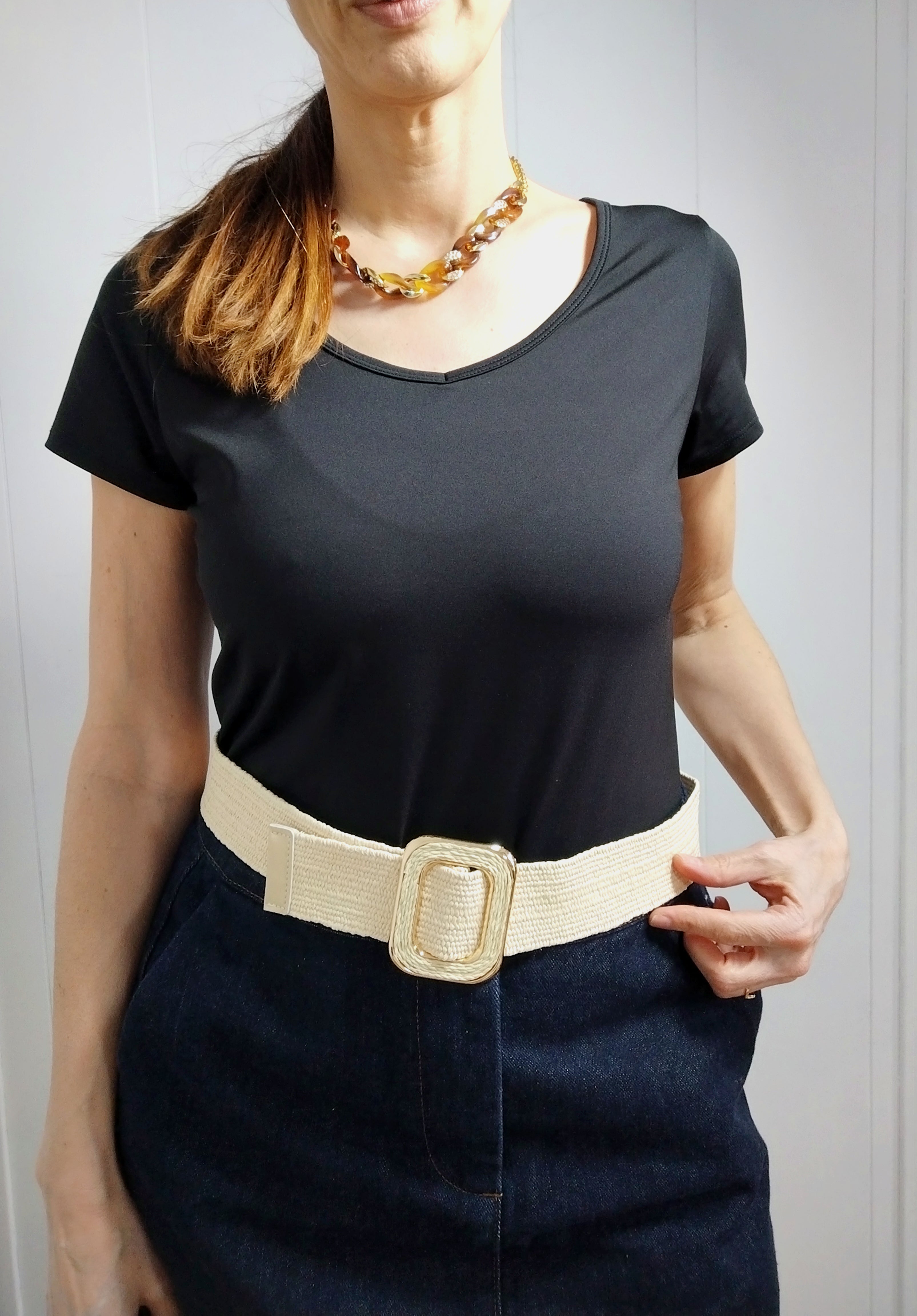 Ceinture en raffia