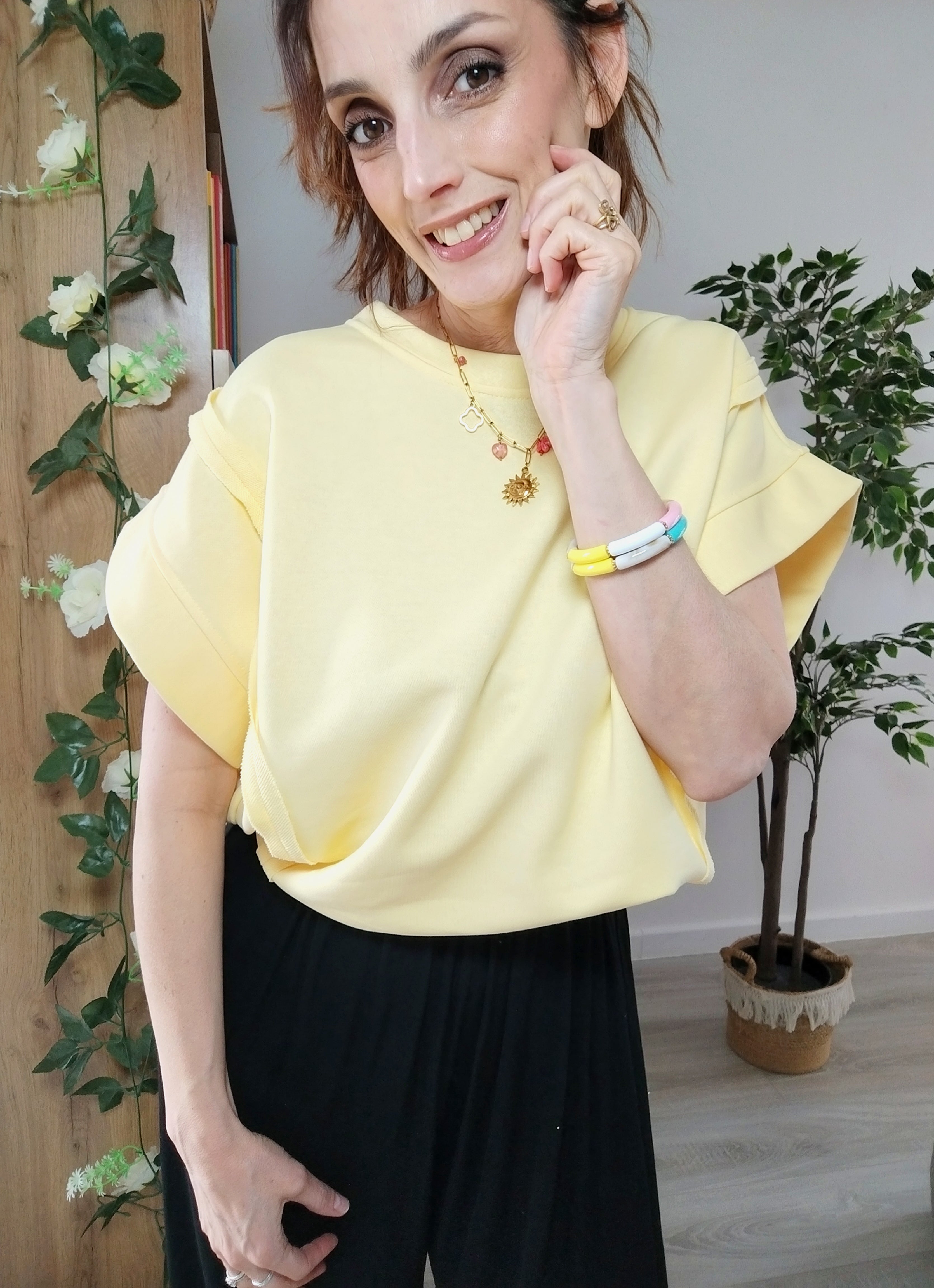 Pull manches courtes YELLOW