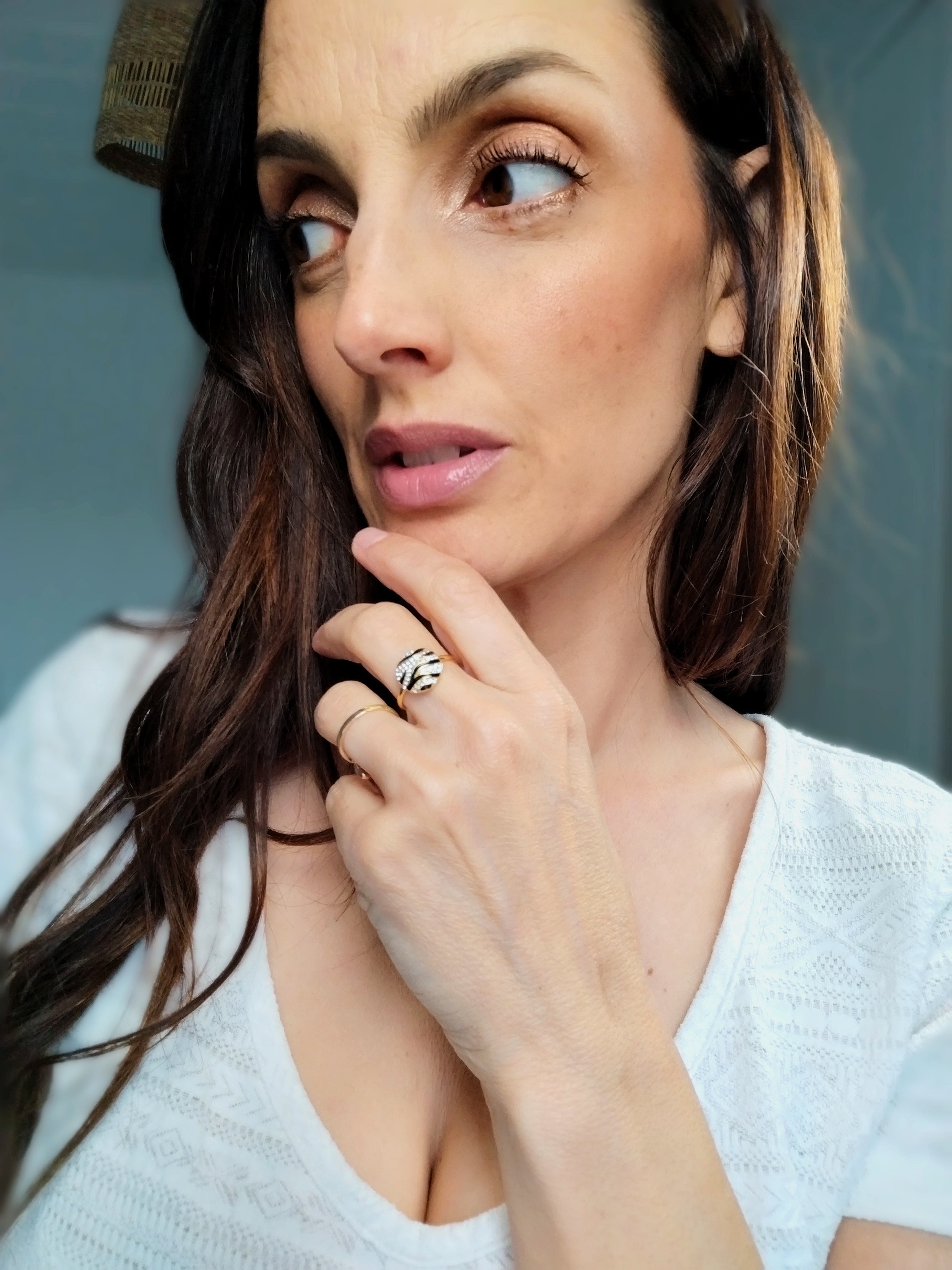 Bague ronde rayée