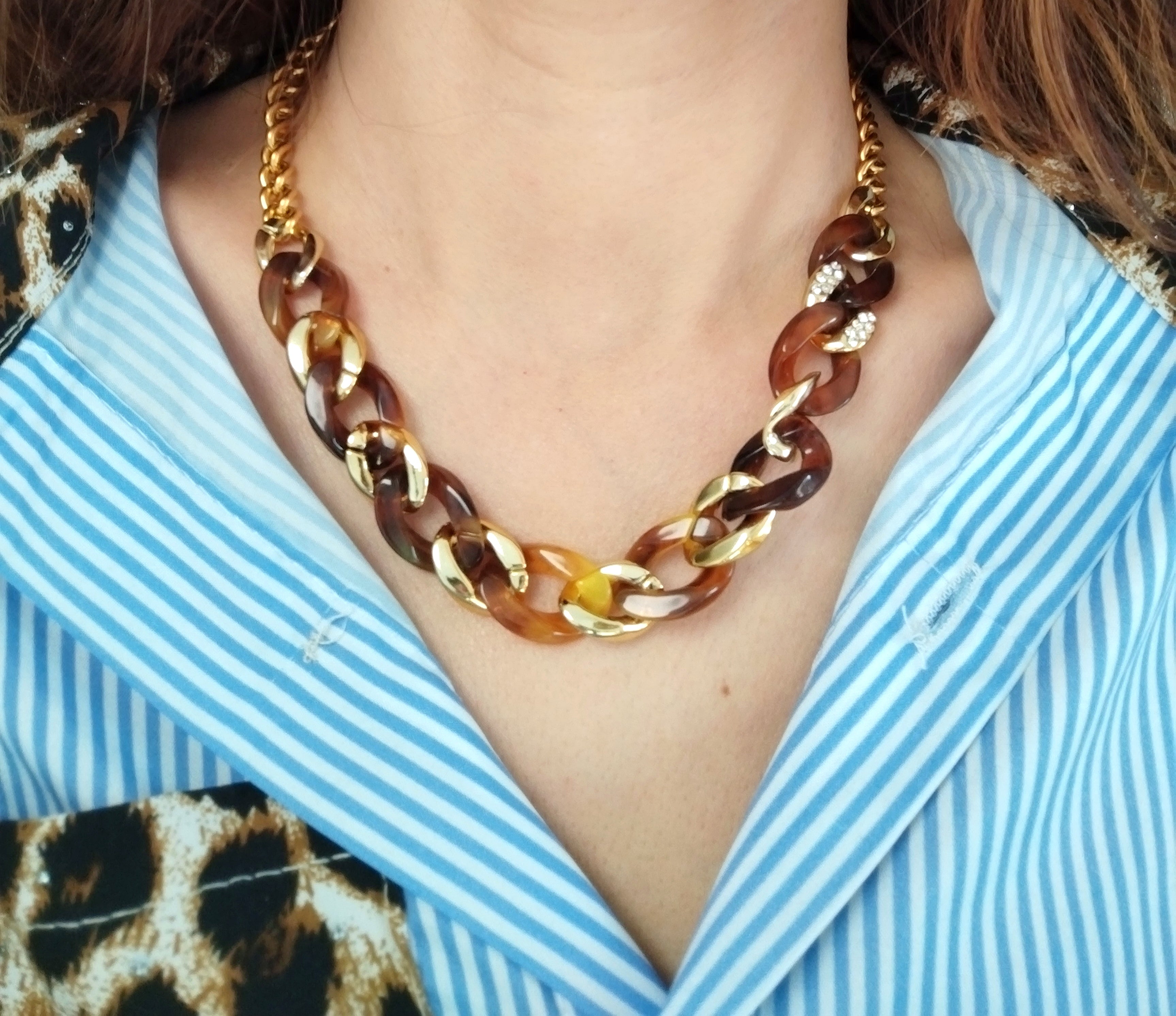 Collier anneaux résine